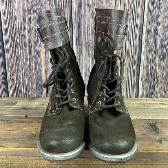 Fly London Lask Mid-calf Dark Brown Boots- Size EUR 39 - Picture 4 of 16